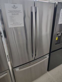 $599 (THIS WEEK ONLY: 50% OFF FRENCH 3 DOOR REFRIGERATORS) GE 21.9 Cu Ft 36W