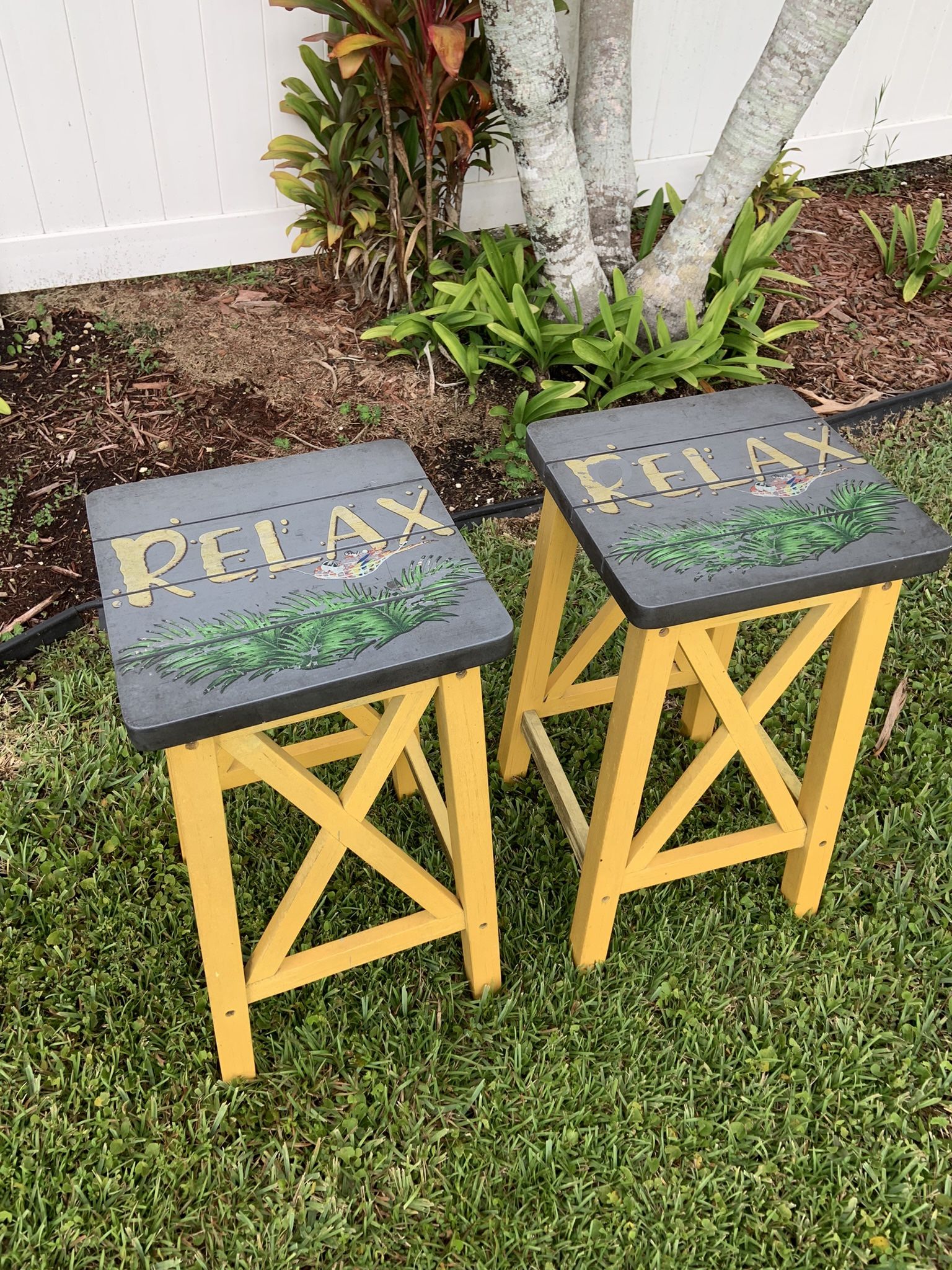 Margaritaville Wooden Bar Stools