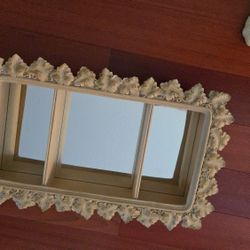 CURIO DISPLAY CARVED WALL SHELF