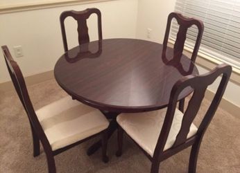 Dining table and chairs
