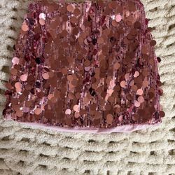 Pink Sequin Skirt 