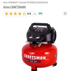 Craftsman 6 Gallon Portable Air Compressor