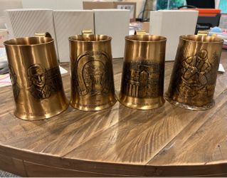 Olympia Brewing Collectible Bronze Beer Steins Set of 4