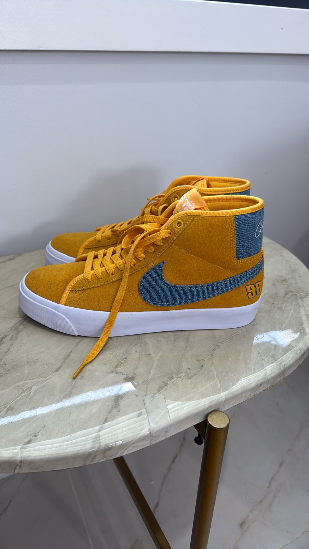 Size 8 - Nike Grant Taylor x Zoom Blazer Pro GT SB Mid University Gold Denim