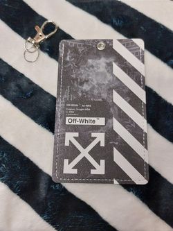 Off-White I.D Card Holder Luggage/ Backpack Keychain 