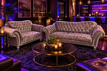 Gray velour tufted Matching Sofa Set Elegant Sofa  Love Seat