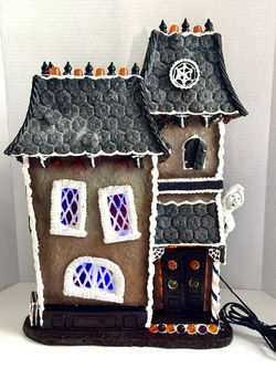 2008 Traditions by Byers’ Choice Ltd. “Lighted Haunted Gingerbread House”