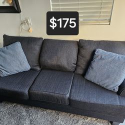 Living Spaces Blue Couch, Very Good Condition, Non-smoking Home, No Pets, No Stains