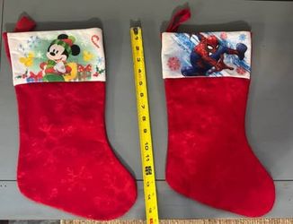Disney Spiderman Mickey Mouse Christmas Stocking $3 each or $5 for Both 