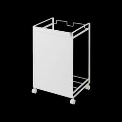 Yamazaki Rolling Trash Sorter - Steel White