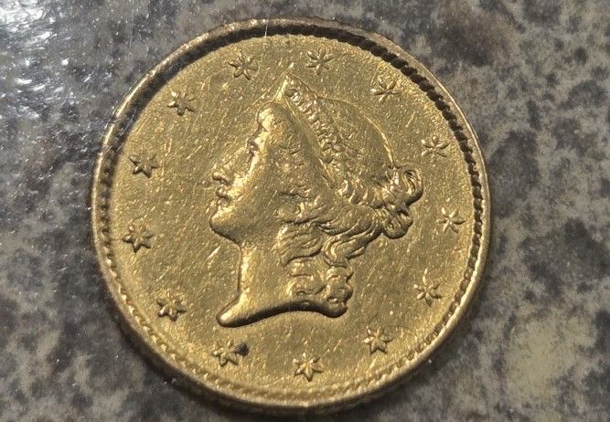 1853-P Type 1 Liberty Head Gold Coin $1 Dollar