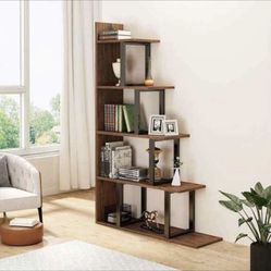 5 Tier Bookshelf Wooden