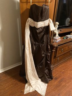 CHOCOLATE/LATTE PROM DRESS