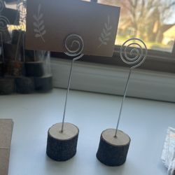 Rustic Wood Place Card Holders (110) - Wedding