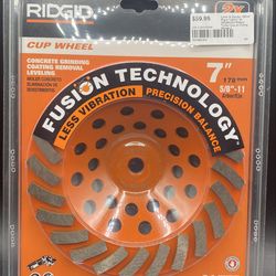 Turbo Cup Grinding Wheel 24 Segment Blade Concrete Surfacing RIDGID