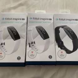 New Fitbit Inspire HR Black Or White 