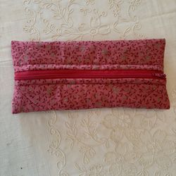Pencil / Cosmetic Pouch -New - 8” X 4” - Handcrafted
