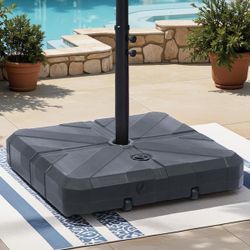 170 lbs. Plastic Fillable Cantilever Patio Umbrella Base