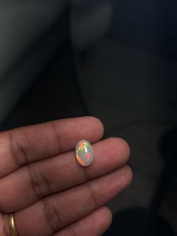 Natural Ethiopian Welo Opal Honeycomb Pattern Oval Cabochon 13.72x9.30mm