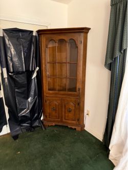 2 matching china cabinets