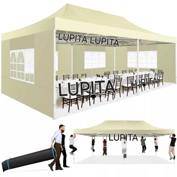10x20 HEAVY DUTY Canopy Tent With Side Walls Gazebo Wedding Party Pop Up Tent Canopy- (FOR SALE) Carpa