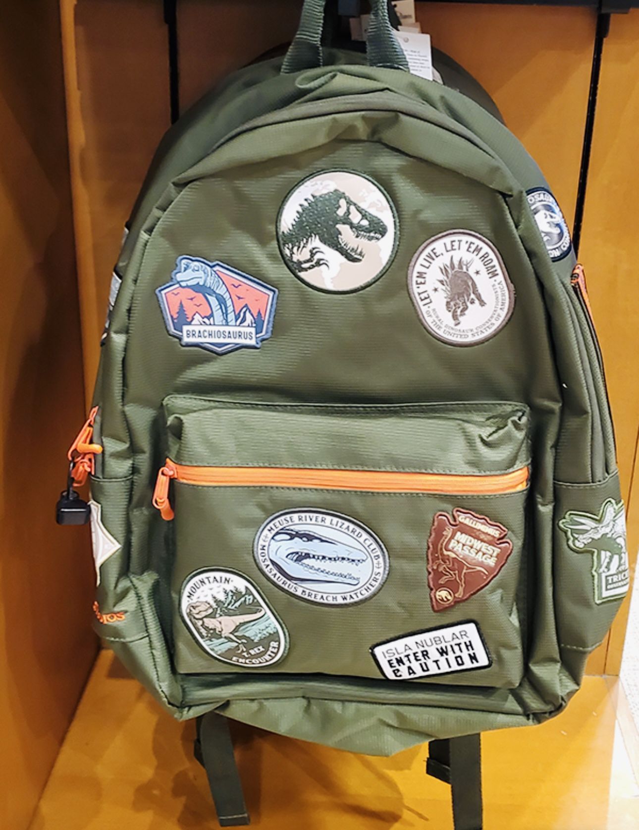 Jurassic World Universal Studios Parks Into the Wild Patches Backpack