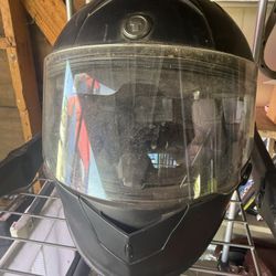 assorted motorcycle helmets
