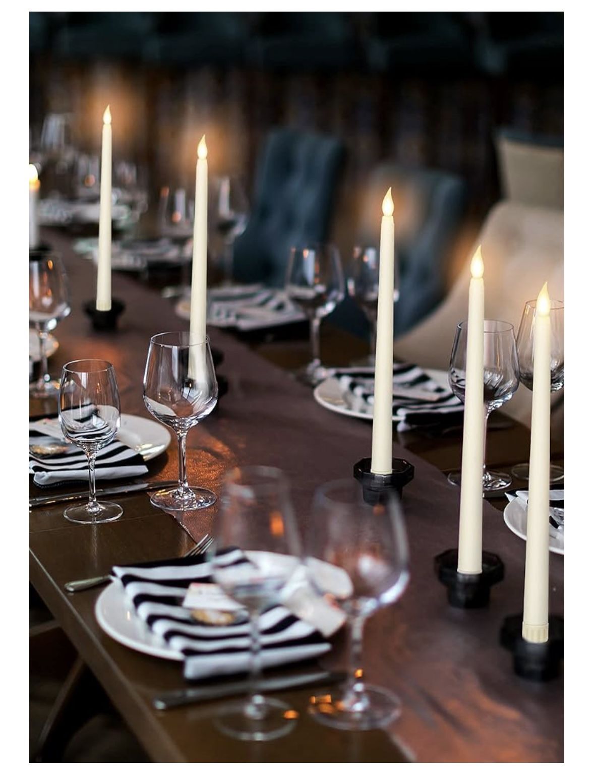 Flameless Taper Candles (Wedding, Bridal Shower, Baby Shower, Christmas, Birthday)