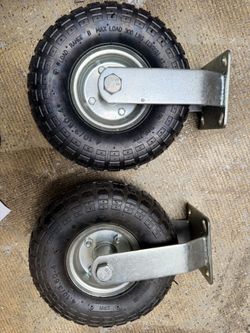 9Inch Pneumatic Casters Set of 2