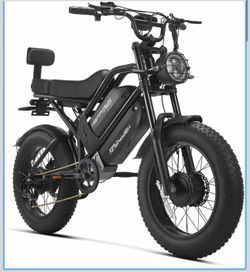 HAPPYRUN G70 Pro Adult Electric Bike: 5000W Dual Motor Peak | 36MPH High-Speed Off-Road | 20" Fat Tire 38Ah Long-Range Removable Battery | 85+ Miles A