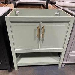 Assembled New Solid Wood Frame Morden 30" Bathroom Vanity NO Sink Wood Frame Freestanding Frame Only