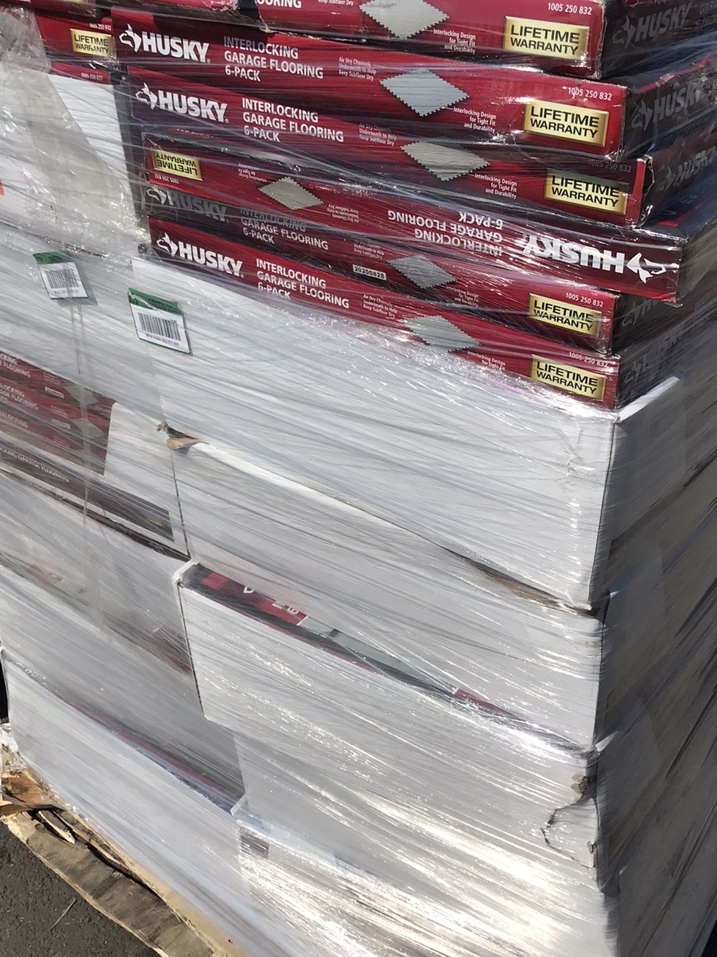 Husky 18.4 in. x 18.4 in. Gray PVC Garage Flooring Tile (6-Pack)