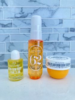 Sol de Janeiro Firmeza Oil, Cheirosa 62 Perfume Mist, Bum Bum Cream