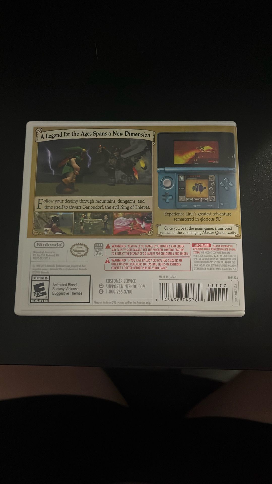 Zelda Ocarina Of Time 3ds