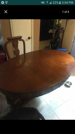 Antique table and 4 chairs