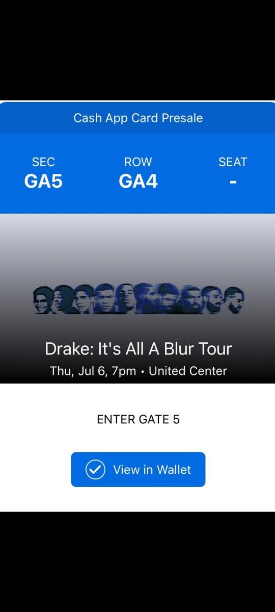 Drake Ticket THUR. 7/6/23
