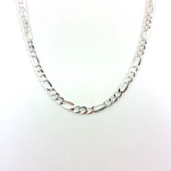 925 Sterling Silver 26” Figaro Necklace 34.40g 7.8mm 206164/30