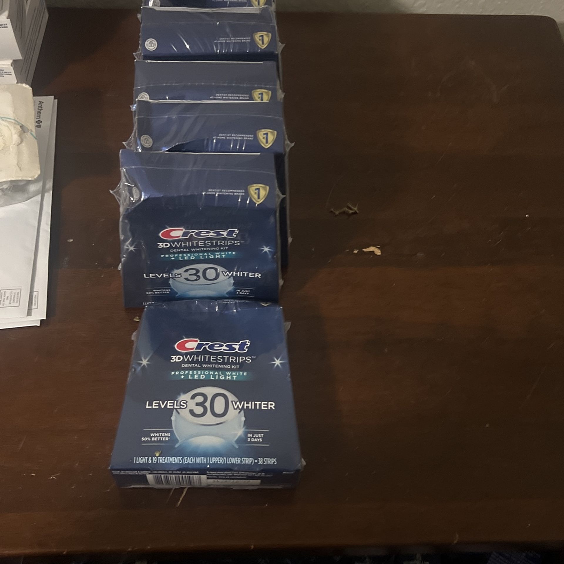 Crest Teeth Whitening Strips 30 Levels Led Light
