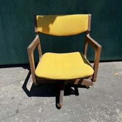 Vintage Yellow Desk Chair