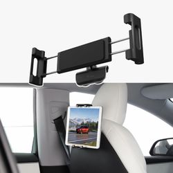 Backseat Headrest Tablet Mount Holder For Tesla Model Y & Model 3 All Years (Highland & Juniper Compatible), Fits IPad(Including 12.9" IPad Pro) And S