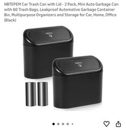 2 mini car trash can