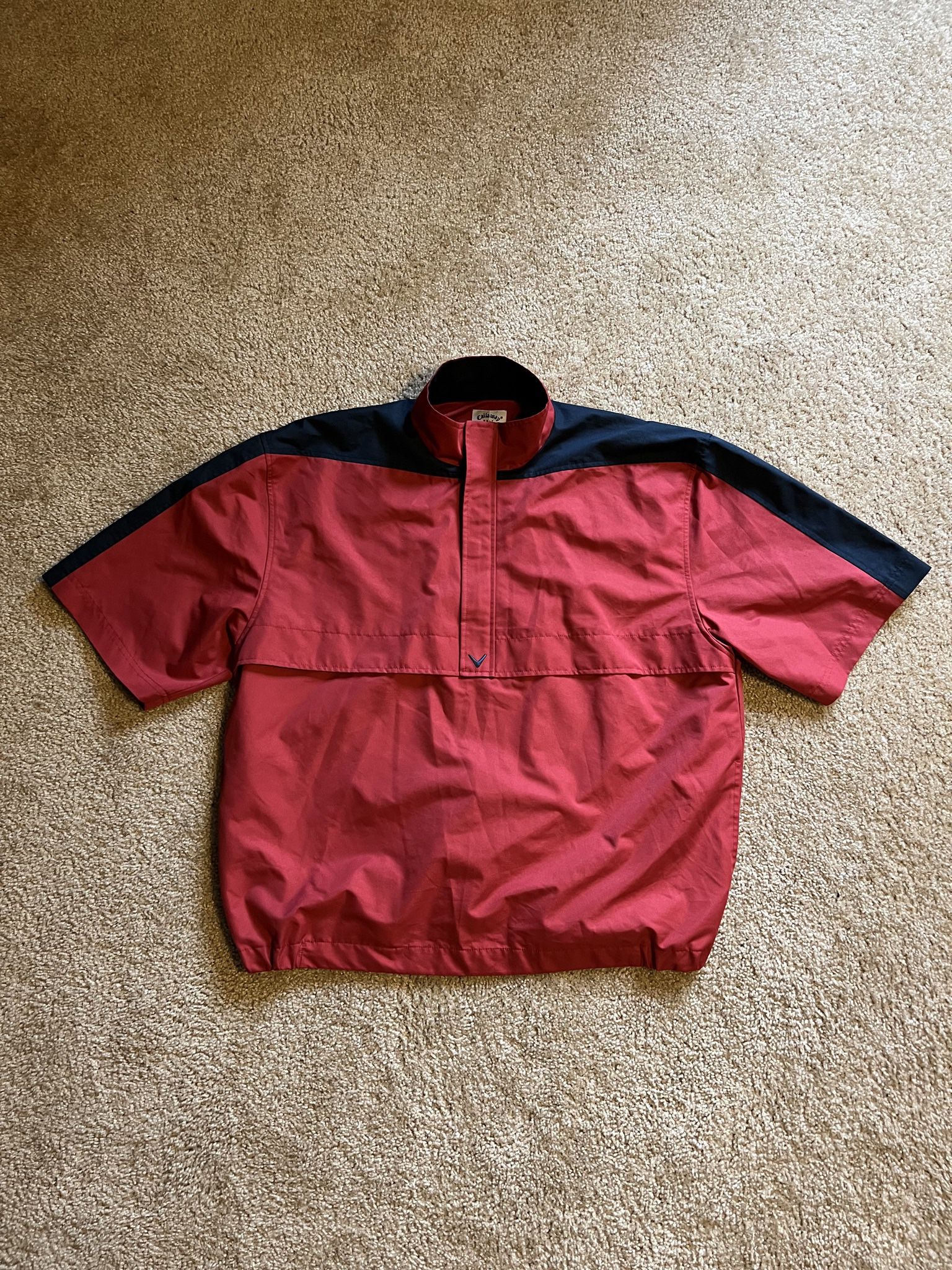 CALLAWAY / Golf Pullover WATERPROOF Coat ATHLETIC Jacket / SIZE: Mens X-Large XL / New w/o Tags!! / Red and Navy