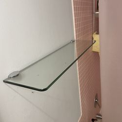 Two Floating Glass Shelves
