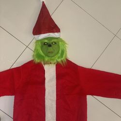 2XL grinch costume hat mask outfit Christmas extra large pajamas Navidad 