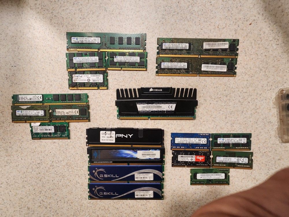 Various Peices Of Ram For Gaming Computers