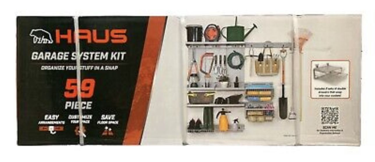 Haus 59 Piece Garage Organization System Kit