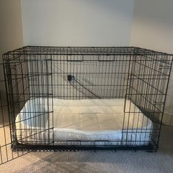XL Dog Crate 4’x2.5’- Fits 80 Lb Golden Retriever 