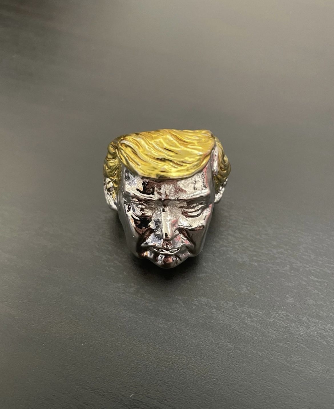 Donald Trump Ring Size 9 NEW Metal Silver & Gold Hair President Republican