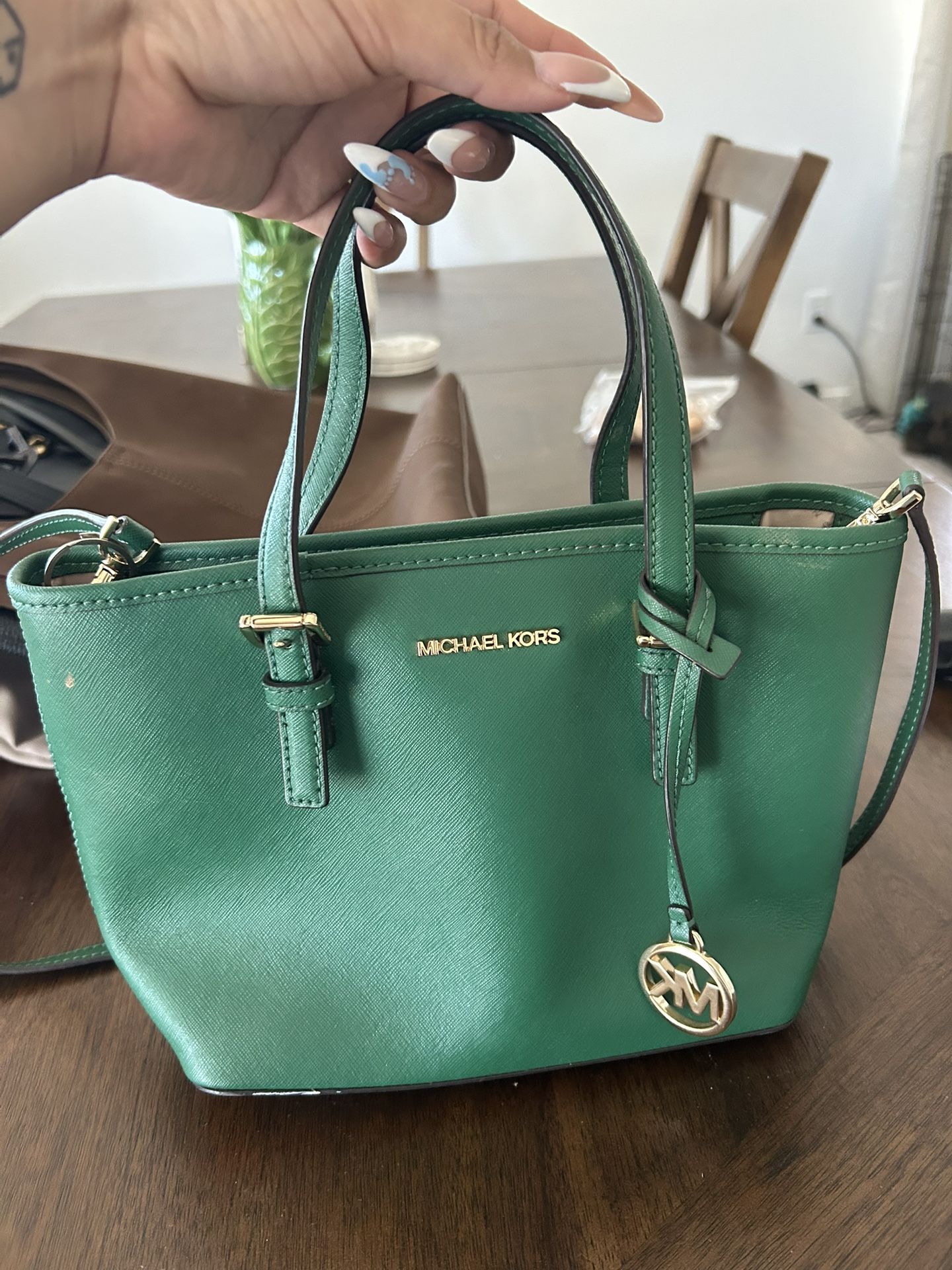 Green Michael Kors bag