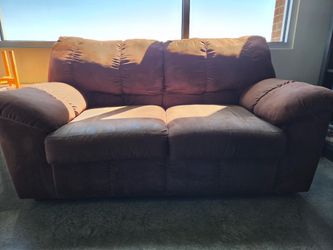 Brown Sofa + Loveseat Set – $150 (Great Deal!)